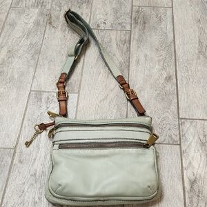 Fossil Light Gray Crossbody Bag